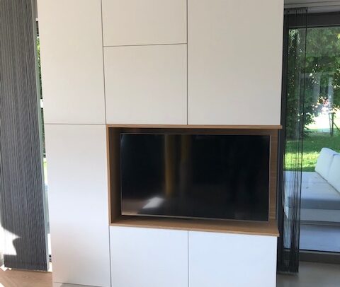 Meuble TV, optimalisation du rangement. Condroz
